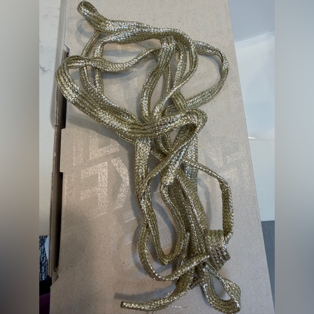 NEW Golden Goose Gold Shoe laces 47 inch - set of 2
